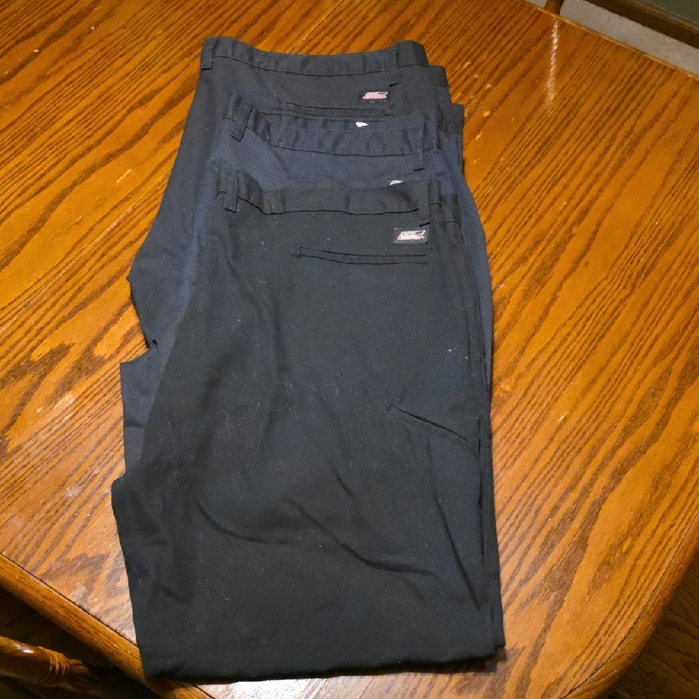 Lot Of 3 Dickies Men's Black Cargo Pants Size 44x30